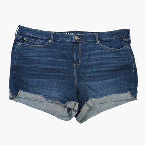 Torrid Mid Rise Mid Short Women’s Plus 26 Vintage Stretch Denim Jean Shorts